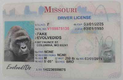 Missouri (Old Version) Fake ID Front