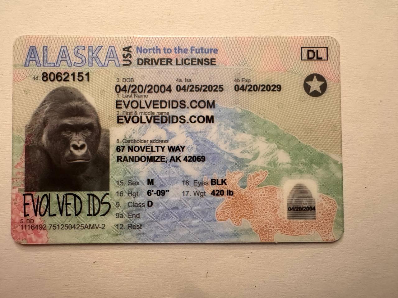 AK Fake ID Front