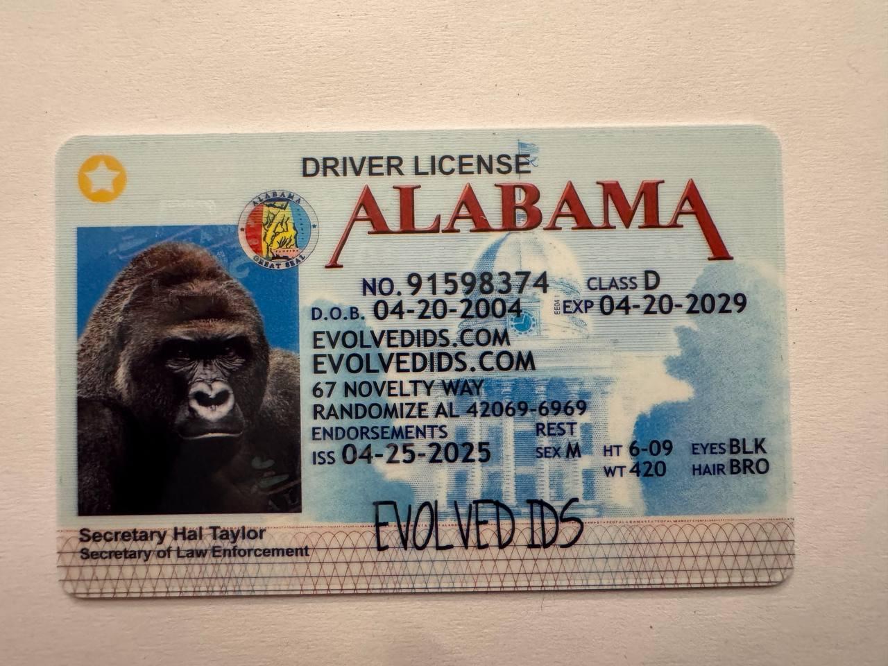 AL Fake ID Front