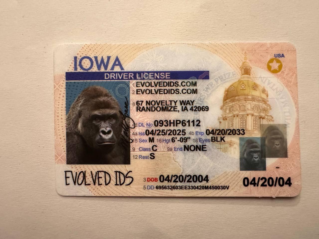 IA Fake ID Front