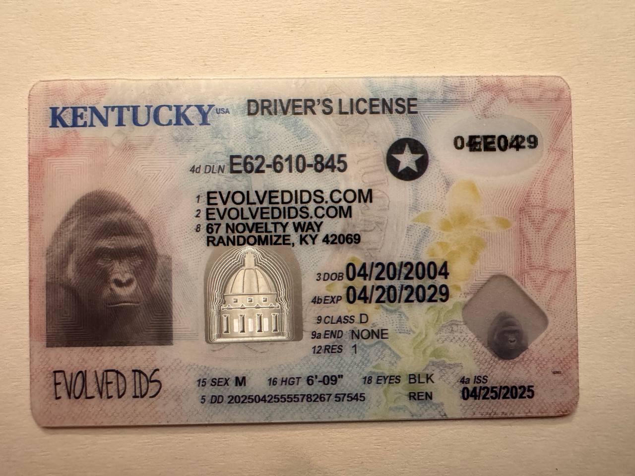 KY Fake ID Front