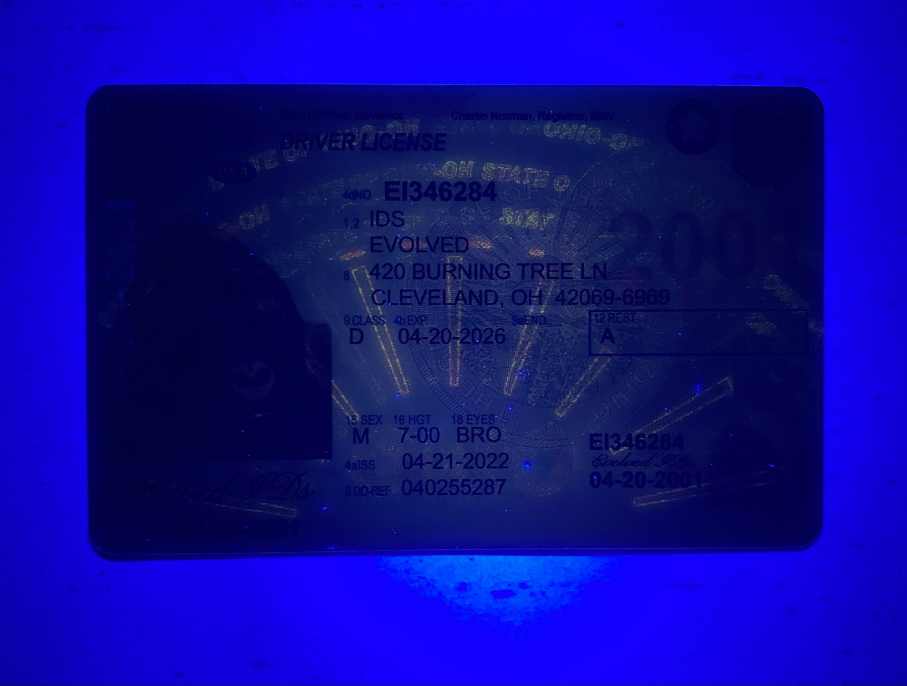 New Ohio Fake ID UV